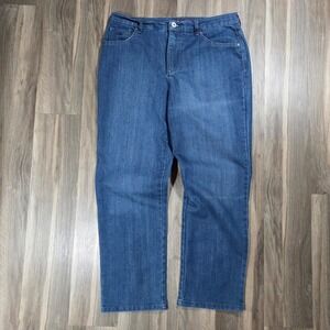 Gloria Vanderbilt Amanda High Rise Straight Leg Jeans Womens 14 Short Petite